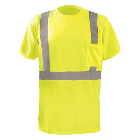 Unisex Short Sleeve T-Shirt, Polyester, Pullover, Yellow, 2XL