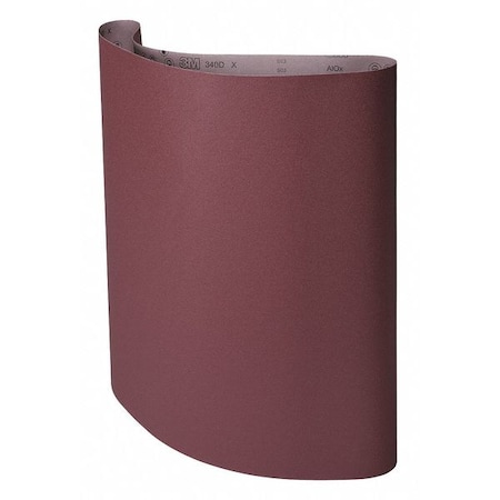 Sanding Belt, 37 in W, 60 in L, Coated, Aluminum Oxide, 60 Grit, Not Applicable, 340D, Brown