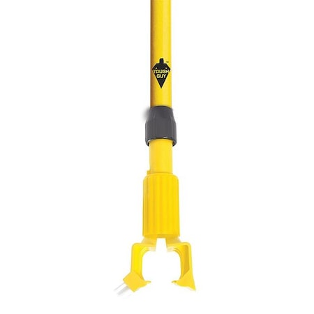 Clamp On Wet Mop Handle, Yellow, Fiberglass