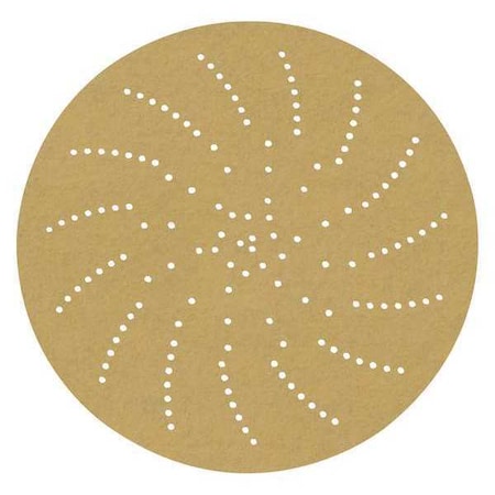Hook-and-Loop Sanding Disc, 3" Dia, Multi-Hole, Aluminum Oxide, P120 Grit, Open Coat Type, 236U