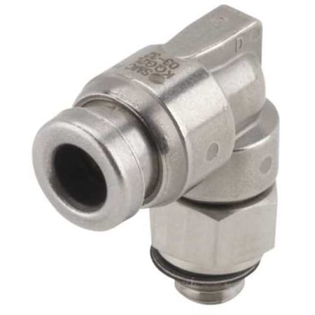 M5 x 51/64" x 1/4" Tube x Male SS 90 Degree Elbow
