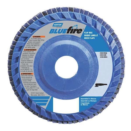 Flap Disc,4 1/2 In x 40 Grit,7/8