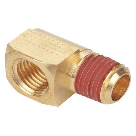 90 Degree Extruded Street Elbow Brass Extruded Street Elbow, 90 Degrees, 3/8 in Male NPT X 1/4 in