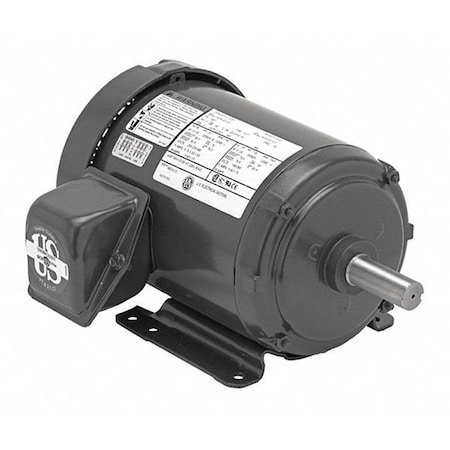 Three-Phase General Purpose Motor, 1 HP, 145T Frame, 208-230/460V AC Voltage, 1200 Nameplate RPM