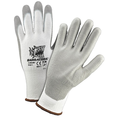Cut Resistant Coated Gloves, Cut Level A2 ,Dipped ,Polyurethane ,Smooth ,L 12 PK