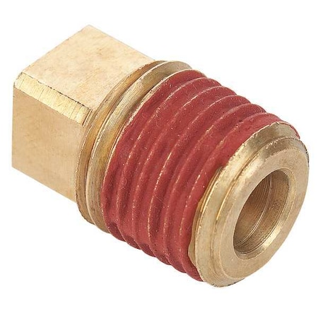 Brass Square Head Plug, MNPT, 1/8" Pipe Size