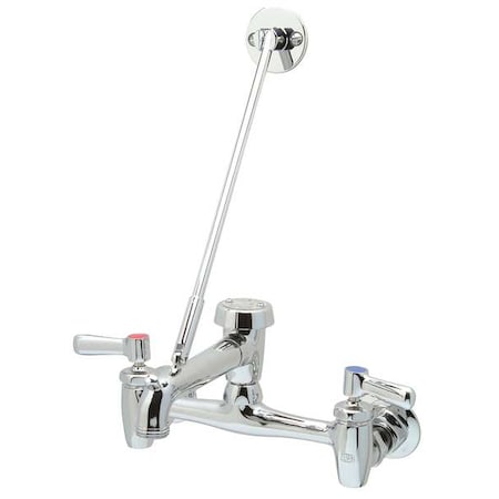 Rigid Utility Sink Faucet, Chrome Plated, 2 Holes, ADA Compliant