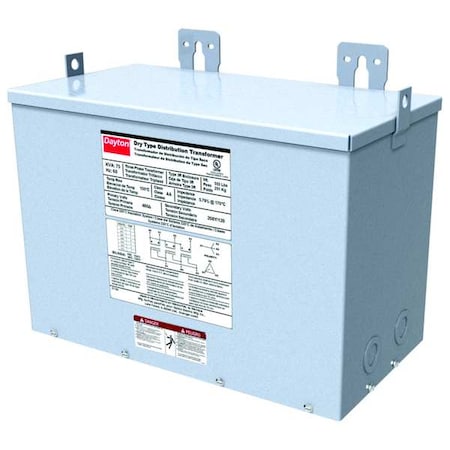 General Purpose Transformer, 9 kVA, NEMA 3R, 120/208V AC, 240V AC