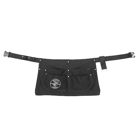Tool Apron, Tool Belt, Black, Canvas, 6 Pockets