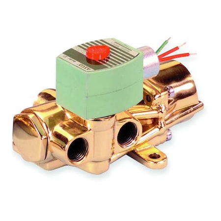 Solenoid Valve, 4-Way, 2-Position, Universal, 1/4 in Pipe Size, 120V AC, Piston Operated Poppet