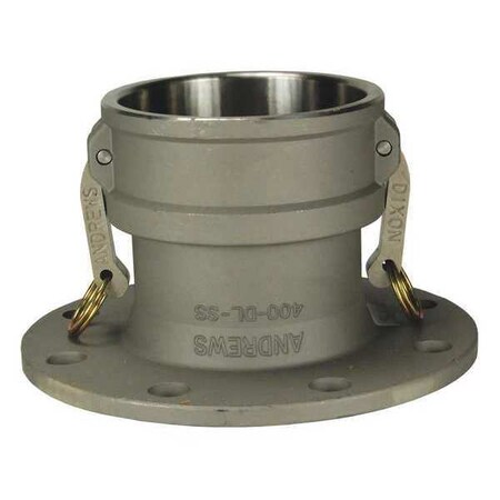 Flange Coupler,4 x 4 In,100 psi,Aluminum