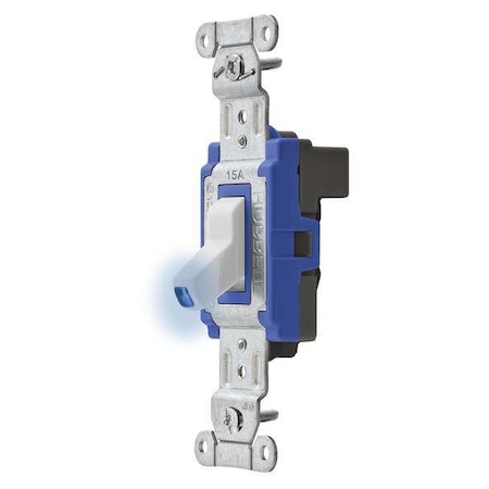 Illminatd Wall Swtch, 1-Pole, 15A, 120/277V