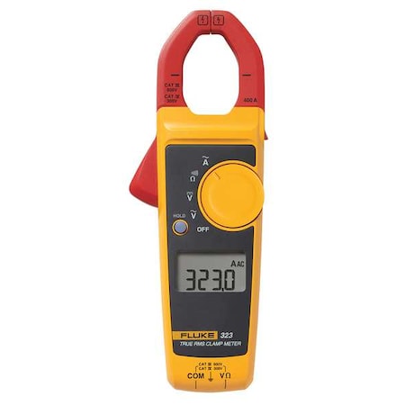 Digital Clamp Meter, 400V Max AC Amps, AC/DC Voltages up to 600V, TRMS, 1.1 in Jaw Opening