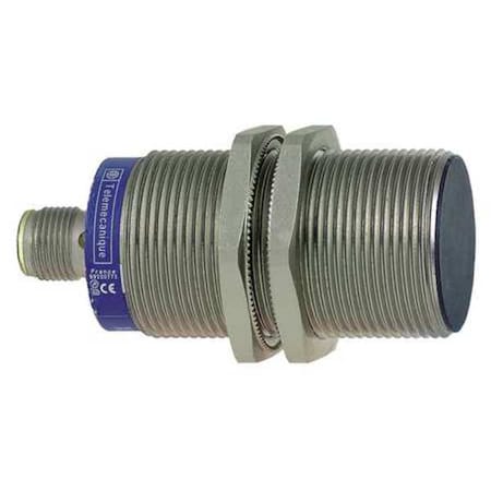 Cylindrical, Inductive Proximity Sensor, 30 mm Dia., Brass, M12, 3 Wires, Shielded