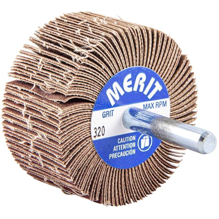 Flap Wheel, 2-1/2 Dia, 1 W, Shk 1/4, 80