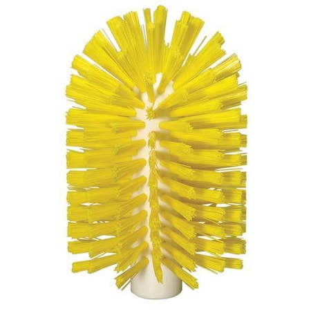 3 7/8 in W Tube and Pipe Brush, Medium, Not Applicable L Handle, 6 in L Brush, Yellow