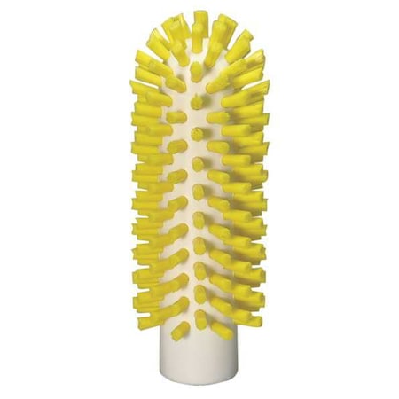 2" W Tube and Pipe Brush, Stiff, Not Applicable L Handle, 5 1/4 in L Brush, Yellow