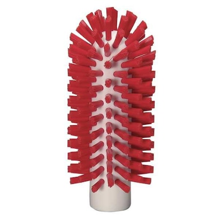 2 3/8 in W Tube and Pipe Brush, Stiff, Not Applicable L Handle, 5 1/2 in L Brush, Red