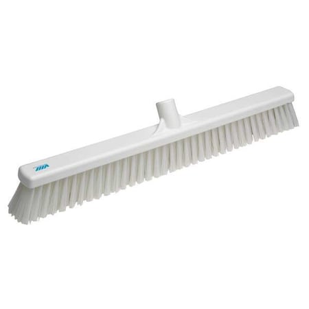 24 in Sweep Face Broom Head, Soft, Synthetic, White