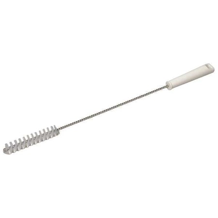 1 in W Tube and Valve Brush, Medium, 14 in L Handle, 5 57/64 in L Brush, White