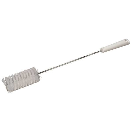 2" W Tube and Valve Brush, Medium, 13 25/64 in L Handle, 5 in L Brush, White, 20 in L Overall