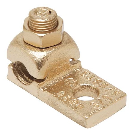 Mechanical Lug, 1 Conductor, 1 Hole, 3/8 in Stud, Copper