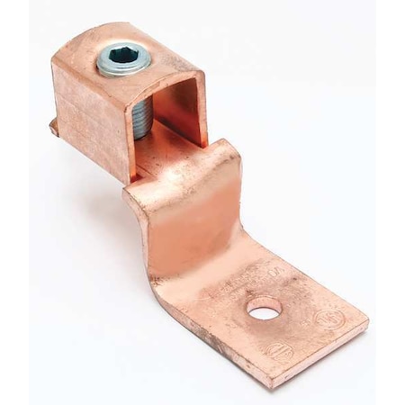 Mechanical Lug, 10 AWG Max, 1 Conductor, 1 Hole, #6 Stud, Copper