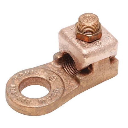 Mechanical Lug, 2/0 AWG Max, 1 Conductor, 1 Hole, 1/2 in Stud, Copper