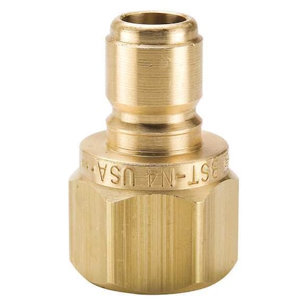 Hydraulic Quick Connect Hose Coupling, Brass Body, Sleeve Lock, 1"-11-1/2 Thread Size, ST Series