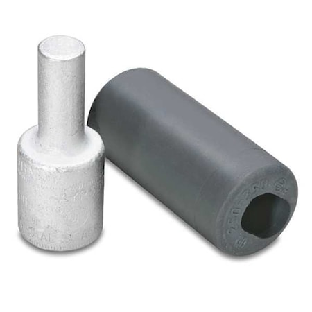 Compression Adapter, 2 AWG Max, Standard Barrel, Aluminum, Tan