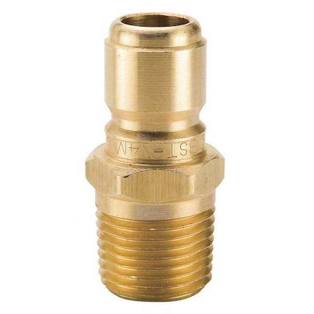 Hydraulic Quick Connect Hose Coupling, Brass Body, Sleeve Lock, 1/8"-27 Thread Size, ST Series
