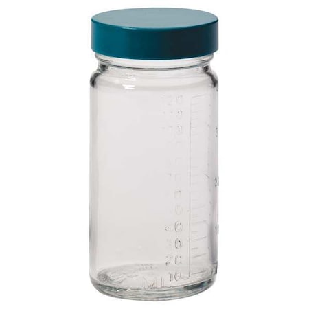 Beaker Bottle, Glass, 30 mL / 1 fl oz Capacity, Not Rated Type III, 48 PK