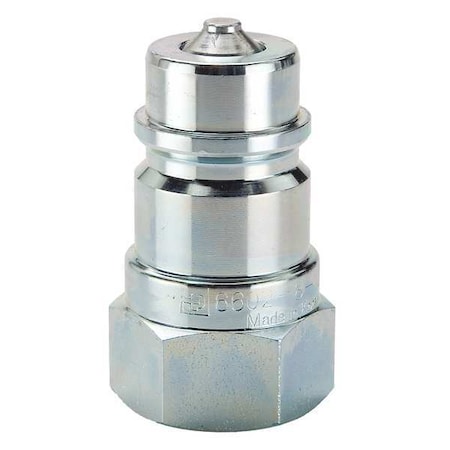 Hydraulic Quick Connect Hose Coupling, Steel Body, Sleeve Lock, 3/4"-14 Thread Size, 6600 Series