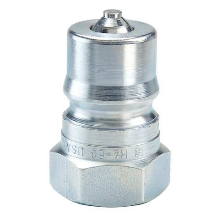 Hydraulic Quick Connect Hose Coupling, Steel Body, Ball Lock, 1-5/16"-12 Thread Size, 60 Series