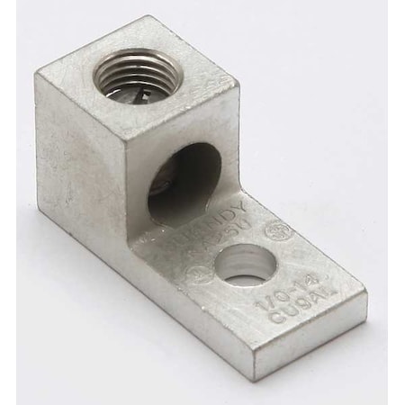 Mechanical Lug, 1 Conductor, 1 Hole, 1/4 in Stud, Aluminum
