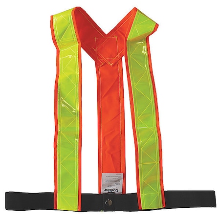 Safety Vest,Orange/Red,M,Hook-and-Loop