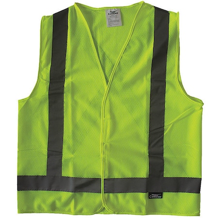 Safety Vest, Yellow/Green, L, Hook-and-Loop