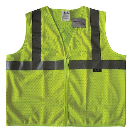 Safety Vest,Yellow/Green,M,Zipper