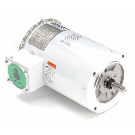 Washdown Motor,3 HP,1-15/16 in. Shaft L