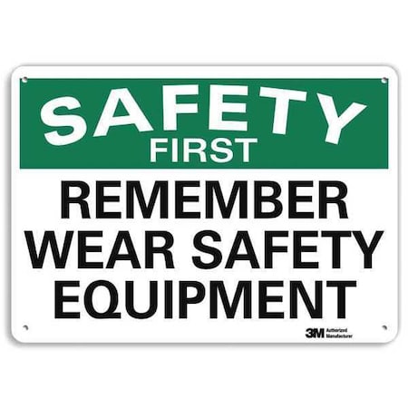 Plastic Safety Sign,14"x10", U7-1230-NP_14X10