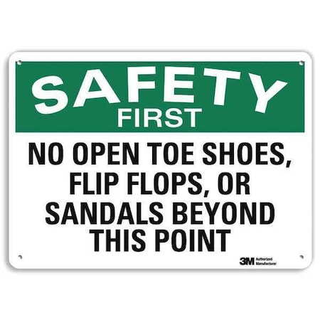 Plastic Safety Sign,10"x7", U7-1221-NP_10X7