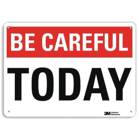 Safety Sign, 10 in H, 14 in W, Plastic, English, U7-1049-NP_14X10