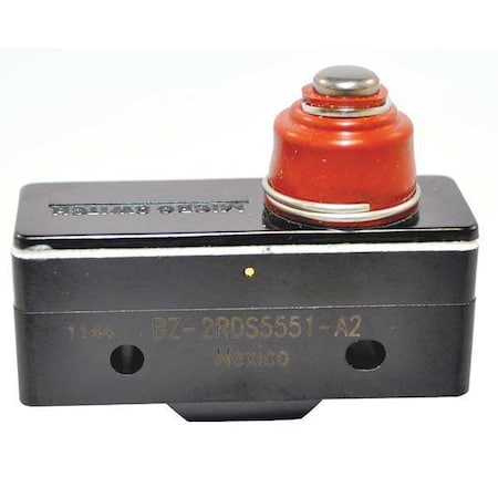 Snap Action Switch, Overtravel Roller, Plunger, Short Actuator, SPDT, 15 A at 240 V AC Contact Rating