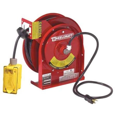Retractable Cord Reel with 45 ft. Cord 2-Outlet 12/3