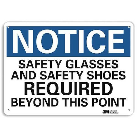 Plastic Notice Sign,4 Holes,14"x10", U5-1494-NP_14X10