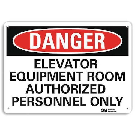 Danger Sign, 10 in H, 14 in W, Plastic, Horizontal Rectangle, English, U3-1416-NP_14X10