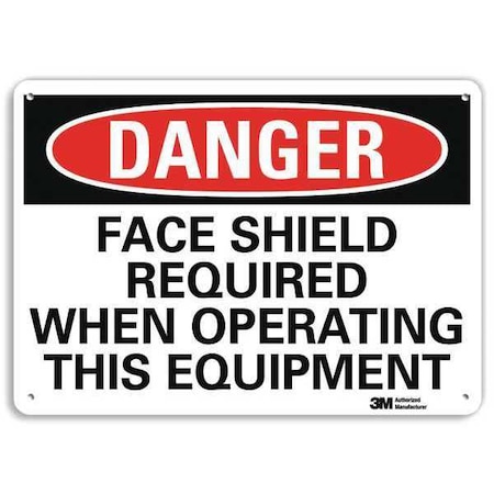 Plastic Danger Sign,4 Holes,14"x10", U3-1457-NP_14X10