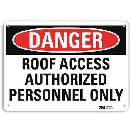 Danger Sign, 10 in H, 14 in W, Plastic, Horizontal Rectangle, English, U3-1958-NP_14X10
