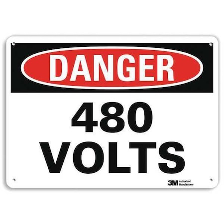 Plastic Danger Sign,4 Holes,14"x10", U1-1076-NP_14X10