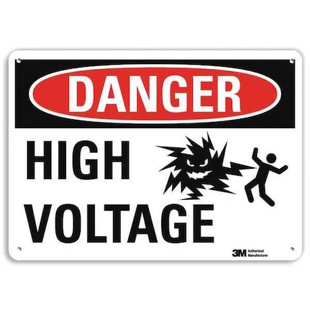 Plastic Danger Sign,4 Holes,14"x10", U1-1036-NP_14X10
